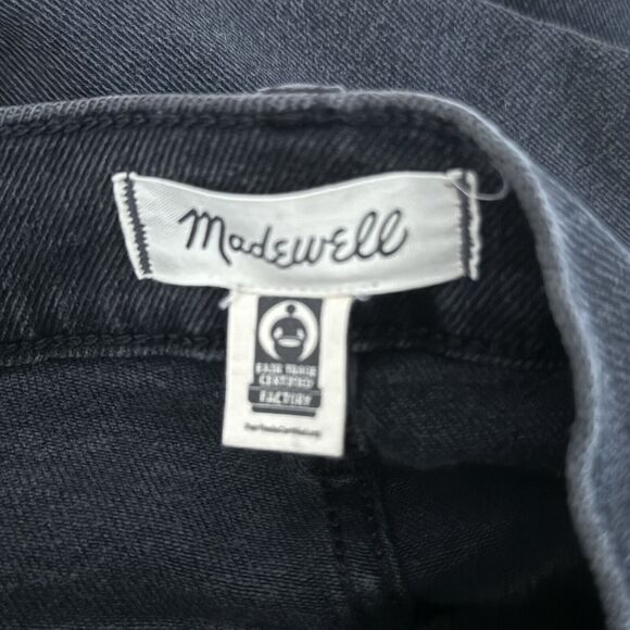 Madewell Jeans Women 4 27" Washed Black Skinny Flare Neutral Minimal Grunge Punk - Picture 7 of 10